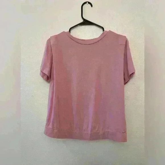 Ted Baker London Women's Klaaraa Structured Shoulder Dusky Pink T-Shirt Size 4. - Picture 2 of 9